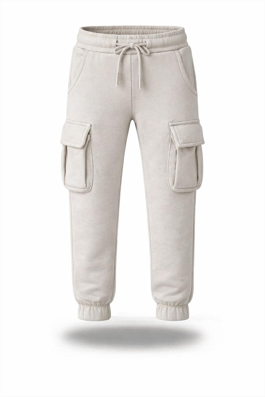 picture-1.aspx Unisex Joggingbroek met Cargo Pockets – Maten 98 t/m 164 – Crème