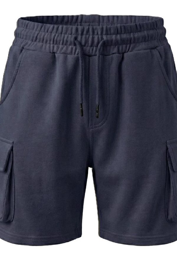 Korte broek met Cargo Pockets – Maten 98 t/m 164 – shorts - joggingstof - Blauw - Katoen - stretch