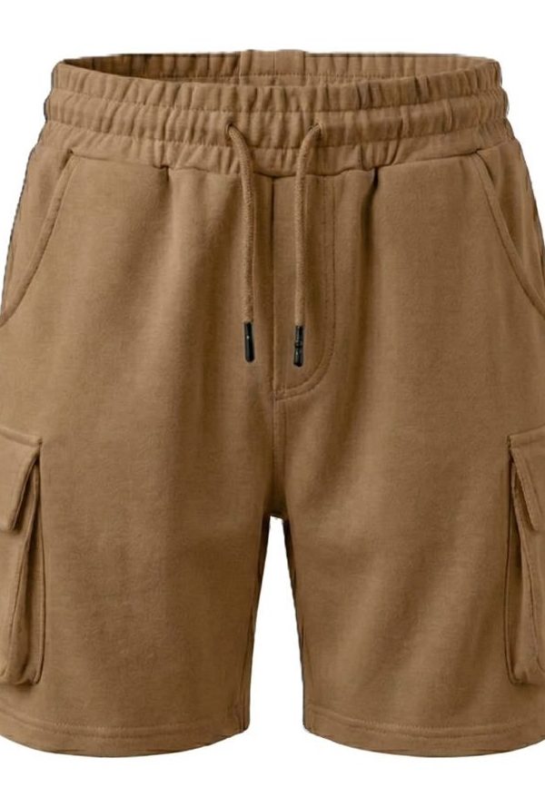 Korte broek met Cargo Pockets – Maten 98 t/m 164 – shorts - joggingstof - Camel - Katoen - stretch