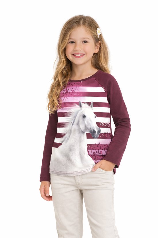 550x825 Trui met witte paard – Rood - maat 92 t/m 152