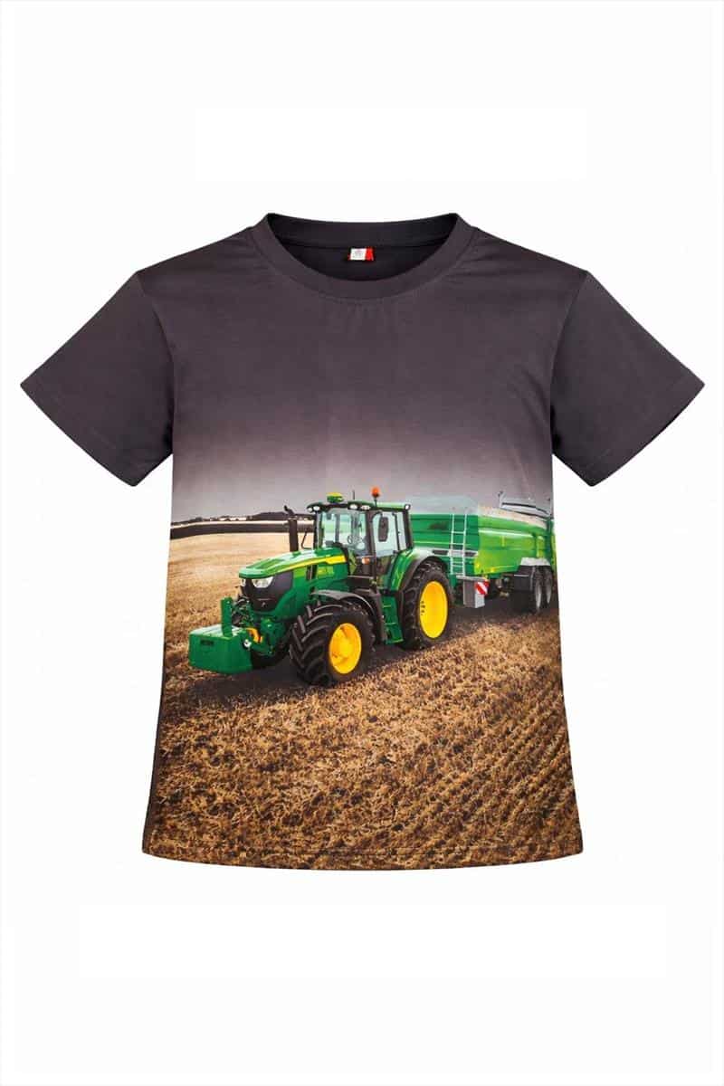 picture-21.aspx T-shirt met John Deere Tractor print | Grijs | Squared and Cubed | Maten 92 t/m 152